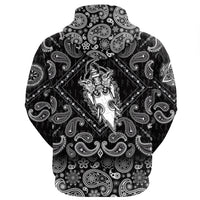 Viking Hoodie Raven Art Inspired Moves Drawn As A with Bandana Paisley Style RLT12 - Wonder Print Shop