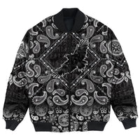 Viking Bomber Jacket Raven Bird In Flight with Bandana Paisley Style RLT12 - Wonder Print Shop
