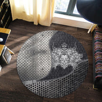 viking-carpet-raven-with-horns-and-soaring-crown-round-carpet