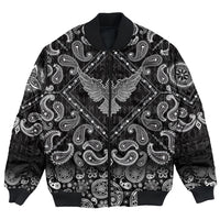 Viking Bomber Jacket Raven of Midgard with Bandana Paisley Style RLT12 - Wonder Print Shop