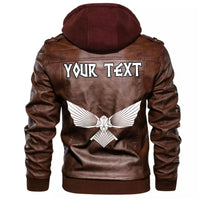 (Custom) Wonder Print Shop - Raven With The Opened Wings Leather Jacket RLT12 - Wonder Print Shop