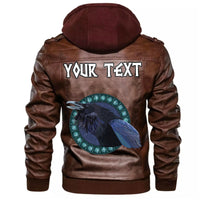(Custom) Wonder Print Shop - Raven and Runes Leather Jacket RLT12 - Wonder Print Shop