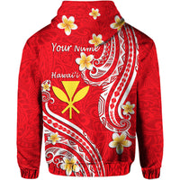 Custom Hawaii Hoodie Red Polynesian Line Style - Wonder Print Shop