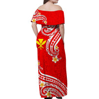 Hawaii Matching Hawaiian Shirt And Dress Red Polynesian Line Style LT9 - Wonder Print Shop