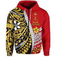 Custom Personalised Tonga Terra Marique Hoodie Red Polynesian Minimalist Style - Wonder Print Shop