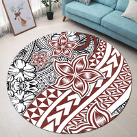 traditional-polynesian-tribal-tattoo-retro-round-carpet