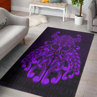 Viking Area Rug Vikings Odin Valhalla Purple Version Area Rug RLT12 - Wonder Print Shop