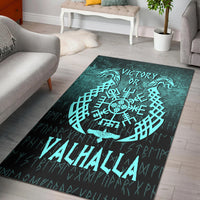 Wonder Print Shop Area Rug - Victory or Valhalla - Cyan Version Area Rug RLT12 - Wonder Print Shop