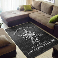 Viking Area Rug Why Use Words When An Hammer Will Do Area Rug RLT12 - Wonder Print Shop
