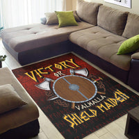 Viking Area Rug Victory or Valhalla Shield Maiden Area Rug RLT12 - Wonder Print Shop