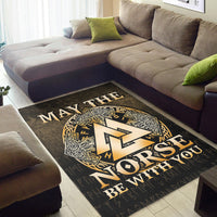 Viking Area Rug May The Norse Be With You Viking Gold Version Area Rug RLT12 - Wonder Print Shop
