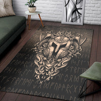 Viking Area Rug The Armor Of Viking Gold Version Area Rug RLT12 - Wonder Print Shop