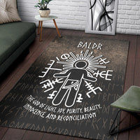 Wonder Print Shop Area Rug - Baldr God Area Rug RLT12 - Wonder Print Shop