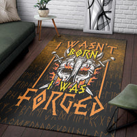 Viking Area Rug I Wasnt Born I Was Forged Area Rug RLT12 - Wonder Print Shop