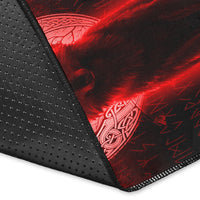 Viking Area Rug Fenrir Viking Wolf Red Version Area Rug RLT12 - Wonder Print Shop