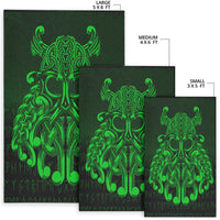 Viking Area Rug Vikings Odin Valhalla Green Version Area Rug RLT12 - Wonder Print Shop