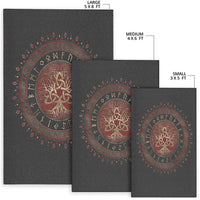 Viking Area Rug Tree Of Life with Triquetra Area Rug RLT12 - Wonder Print Shop