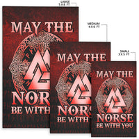 Viking Area Rug May The Norse Be With You Viking Red Version Area Rug RLT12 - Wonder Print Shop