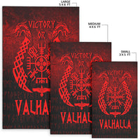 Wonder Print Shop Area Rug - Victory or Valhalla - Red Version Area Rug RLT12 - Wonder Print Shop