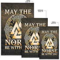 Viking Area Rug May The Norse Be With You Viking Gold Version Area Rug RLT12 - Wonder Print Shop