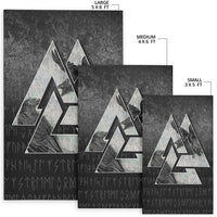 Viking Area Rug Huginn Muninn Ravens from Odin Viking Area Rug RLT12 - Wonder Print Shop