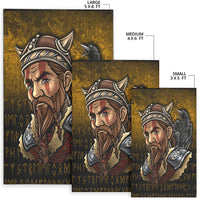 Viking Area Rug Viking Warrior Odin Valhalla Raven Area Rug RLT12 - Wonder Print Shop
