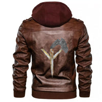 Viking Rune and Raven Leather Jacket RLT12 - Wonder Print Shop