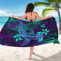 Polynesian Sarong Purple Paradise Hawaiian Tribal Hammerhead Shark - Wonder Print Shop