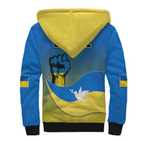 Ukraine Sherpa Hoodie National Flag Style - Wonder Print Shop