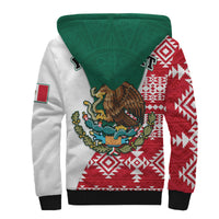 (Custom Personalised) Happy Mexico Fathers Day Sherpa Hoodie Mexican Aztec Pattern - Wonder Print Shop