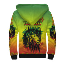 (Custom Personalised) Ethiopia Sherpa Hoodie Cross Mix Lion Colorful Style - Wonder Print Shop