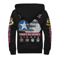(Custom Personalised) Tuskegee Airmen Sherpa Hoodie Red Tail Angels American Heros - Wonder Print Shop