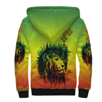 Ethiopia Sherpa Hoodie Cross Mix Lion Colorful Style - Wonder Print Shop