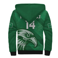 (Custom Text And Number) Saudi Arabia Football Sherpa Hoodie Green Falcons World Cup 2022 - Wonder Print Shop