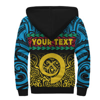 Custom Personalised Torba Province Sherpa Hoodie Vanuatu Pig Tusk Polynesian Flag Style - Wonder Print Shop