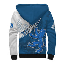 (Custom Text and Number) Scotland Rugby Sherpa Hoodie Scottish Coat Of Arms Mix Thistle Newest Version - Wonder Print Shop