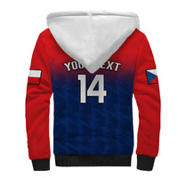 (Custom Text And Number) Czech Republic 2023 Sherpa Hoodie Baseball - Wonder Print Shop