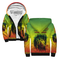 (Custom Personalised) Ethiopia Sherpa Hoodie Cross Mix Lion Colorful Style - Wonder Print Shop