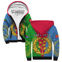 (Custom Personalised) Eritrea Sherpa Hoodie Eritrean Map Mix African Pattern Simple Style - Wonder Print Shop