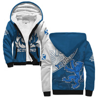(Custom Text and Number) Scotland Rugby Sherpa Hoodie Scottish Coat Of Arms Mix Thistle Newest Version - Wonder Print Shop