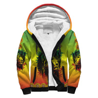 Ethiopia Sherpa Hoodie Cross Mix Lion Colorful Style - Wonder Print Shop