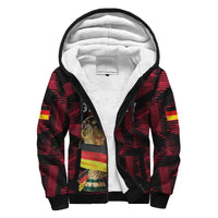 (Custom Text And Number) Germany Football Sherpa Hoodie World Cup 2022 Champions - Wonder Print Shop