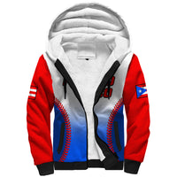 (Custom Text And Number) Puerto Rico 2023 Sherpa Hoodie Baseball Sporty Version - Wonder Print Shop