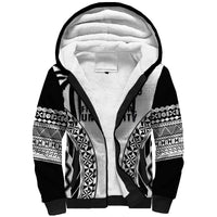Fiji University Sherpa Hoodie National Fijian Tapa Pattern White - Wonder Print Shop