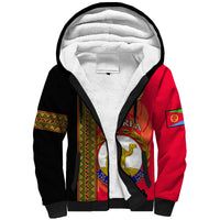 Eritrea Sherpa Hoodie African Pattern Happy Independence Day Version Black - Wonder Print Shop