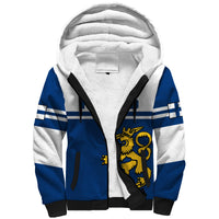 (Custom Text And Number) Finland Hockey 2023 Sherpa Hoodie Come On Suomi - Wonder Print Shop