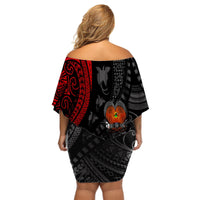 Papua New Guinea Off Shoulder Short Dress Raggiana Birds Of Paradise Happy 47th Independence Day LT13 - Wonder Print Shop