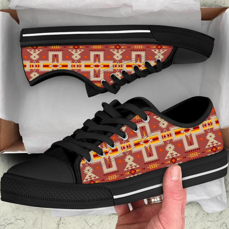 tribe-design-native-american-low-top-canvas-shoes