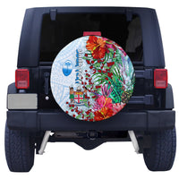 Custom Personalised Fiji Spare Tire Cover Proud Fijian Tapa mix Tagimoucia Flowers LT13 - Wonder Print Shop