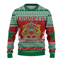 custom-personalised-morocco-merry-christmas-knitted-sweater-milad-mubarak-moroccan-pattern-snowy-warm-winter